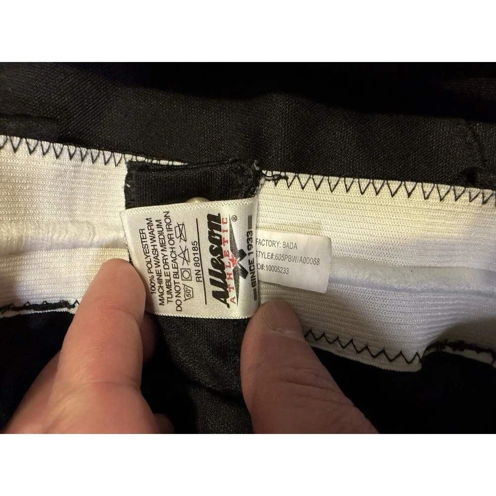 Alleson Athletic Elastic Leg Baseball Pants Black Womens Size S RN#80185